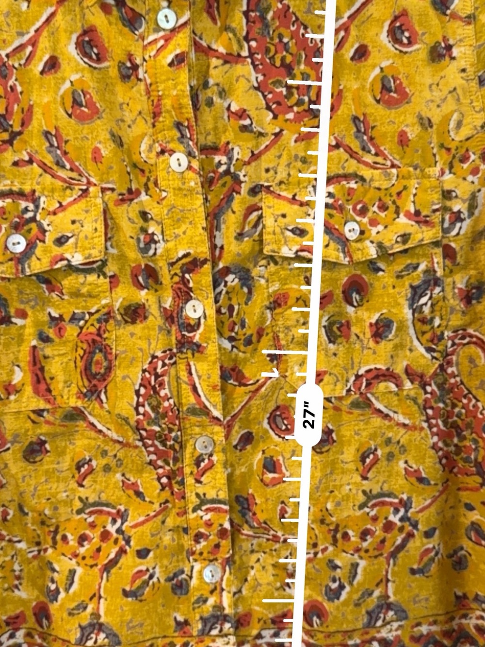 Sundance Yellow Paisley Button-Up Shirt - Picture 12 of 12
